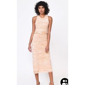 Greylin Anthropologie Sarai Melange Knit Cutout Peach Sand Women's Small